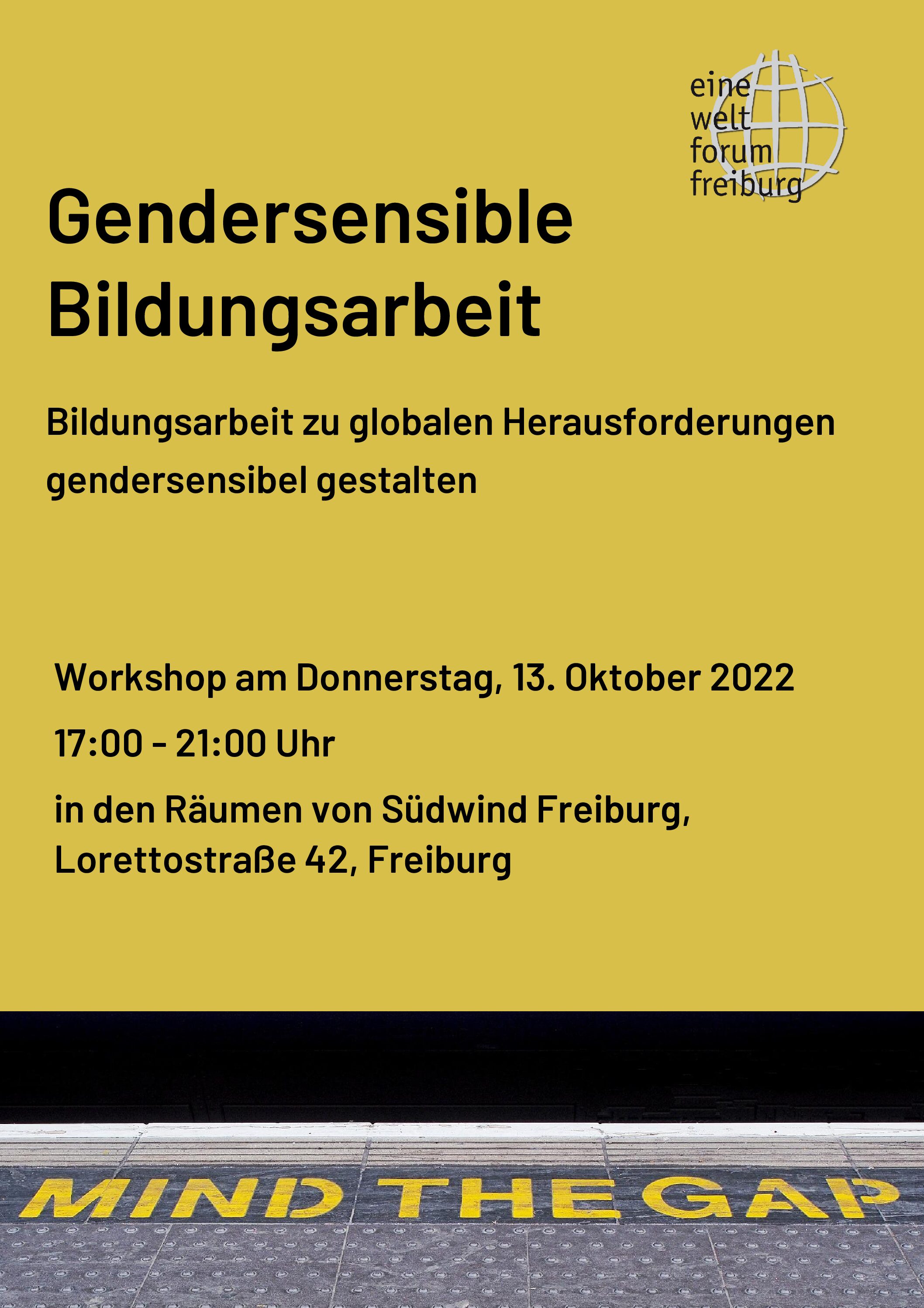 Workshop: Gendersensible Bildungsarbeit @ Südwind Freiburg