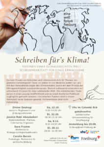 Schreiben für's Klima @ vhs im Colombi-Eck, Friedrichstr. 52, Raum 17 oder 23