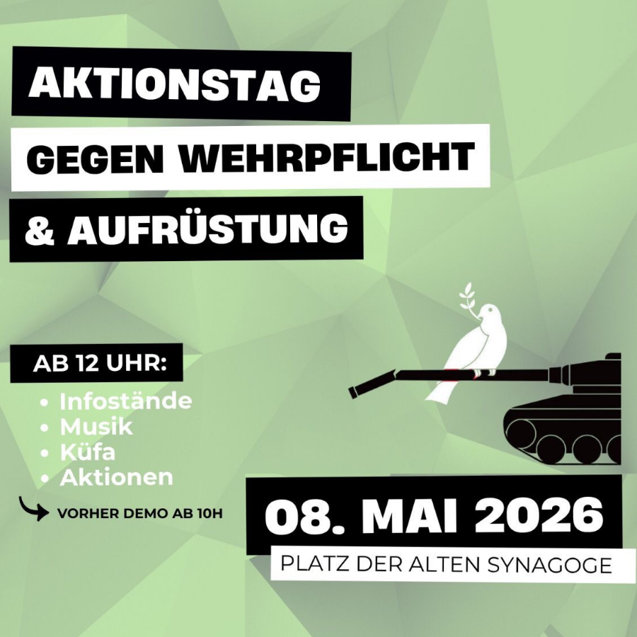 Aktionstag gegen Wehrpflicht und Aufrüstung