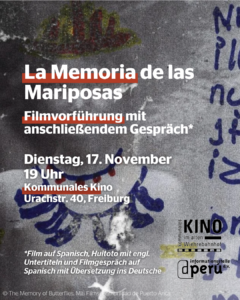 Die Erinnerung der Schmetterlinge @ Kommunales Kino im Alten Wiehrebahnhof